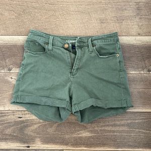 High rise midi shorts